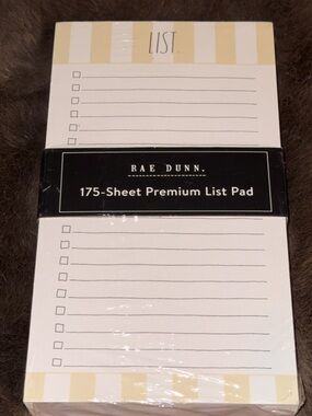 NWT Rae Dunn 175 Sheet Premium List Pad Office/Stationary/School/Teacher